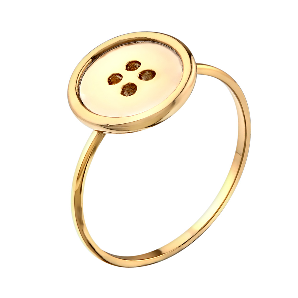 Кольцо «Пуговица золотая»